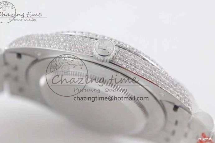Jubilee Diamonds Datejust TWF 41 Arabic Full on A2824 Dial Edition SS Markers Best Bracelet 1:1 0214